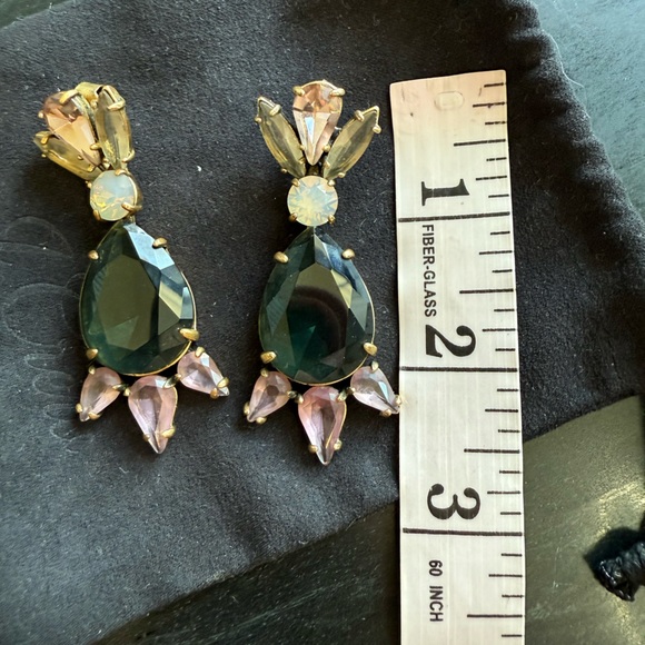 J. Crew Crystal Pear Drop Earrings - Picture 8 of 8